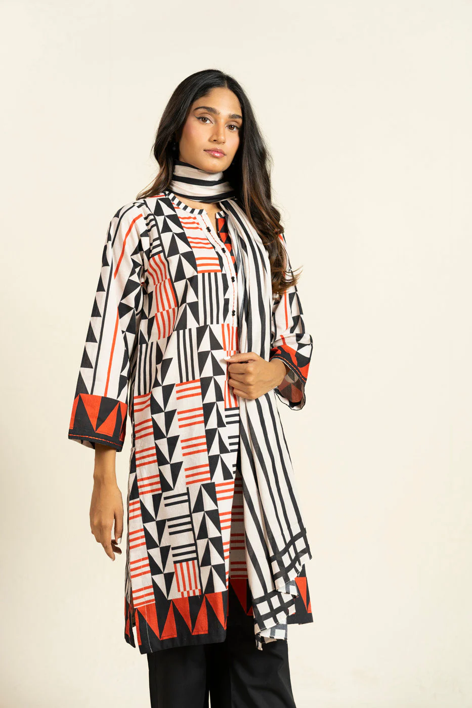 RTW | SHIRT, CULOTTE & DUPATTA - Image 2