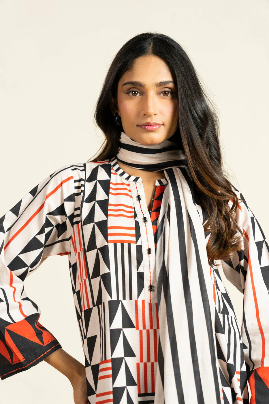 RTW | SHIRT, CULOTTE & DUPATTA - Image 3