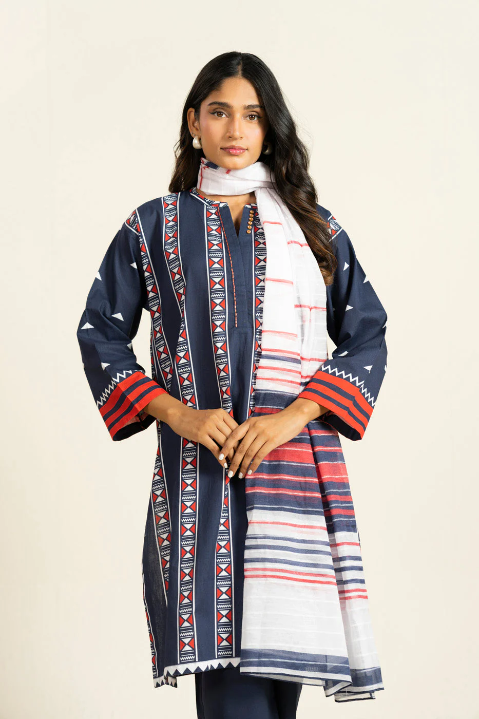 RTW | SHIRT, CULOTTE & DUPATTA - Image 2