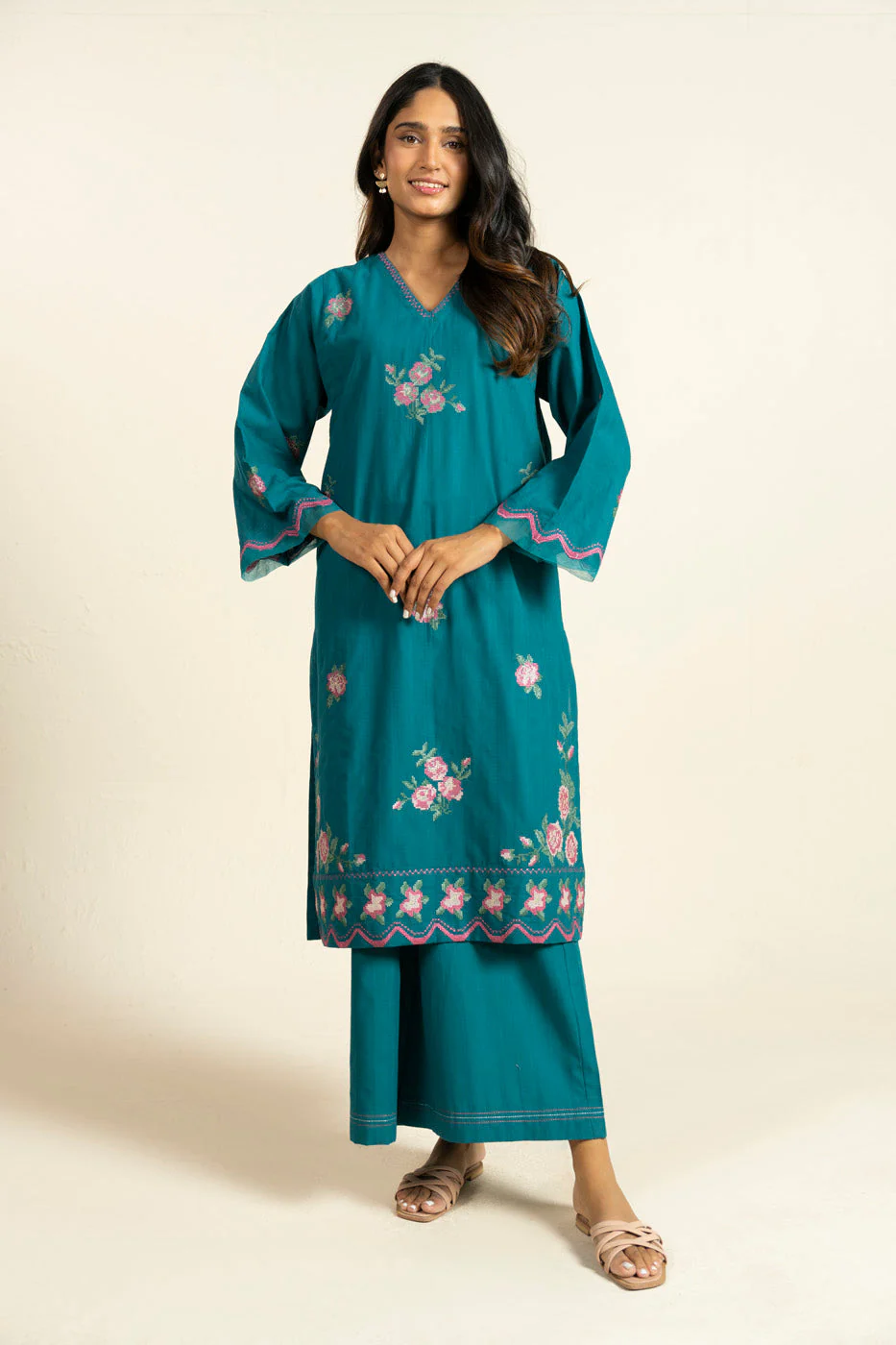 RTW | SHIRT, CULOTTE & DUPATTA - Image 4