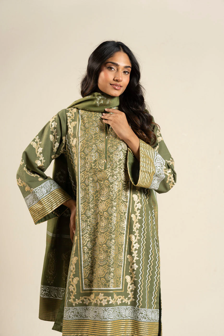 RTW | SHIRT, CULOTTE & DUPATTA - Image 2