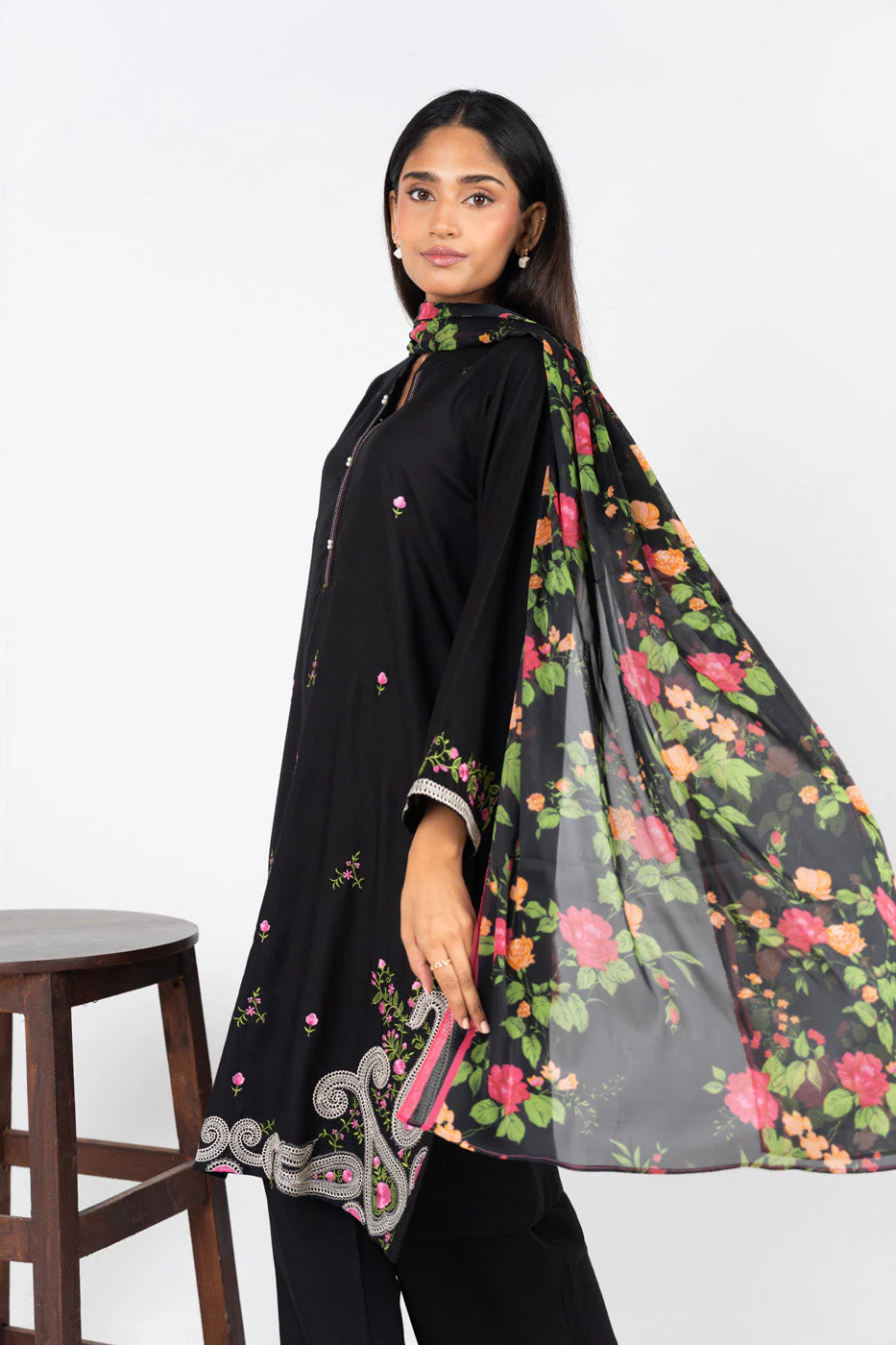 RTW | SHIRT, CULOTTE & DUPATTA - Image 2