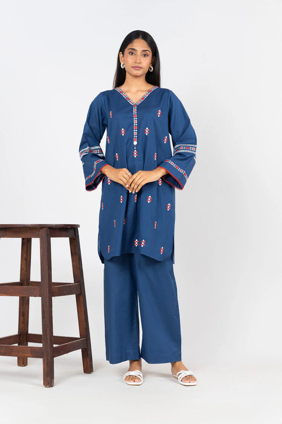 RTW | SHIRT, CULOTTE & DUPATTA - Image 4